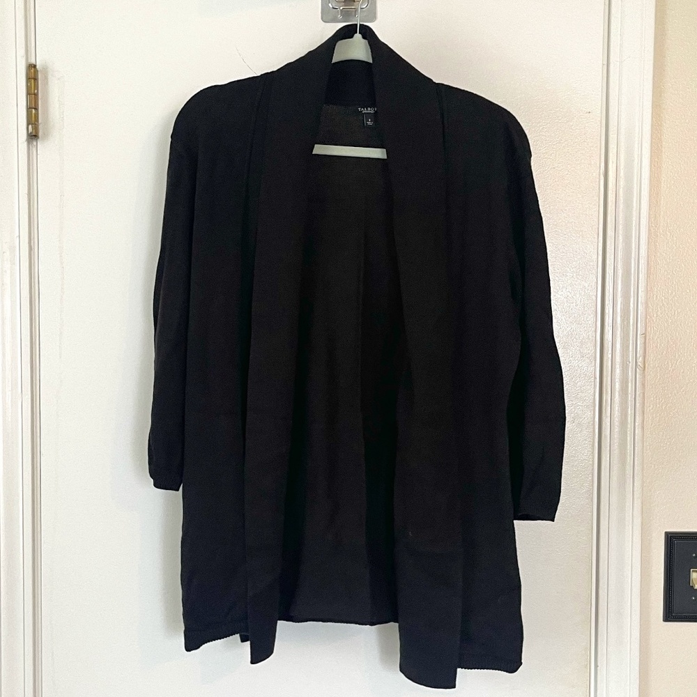 Talbots Black Drape Cardigan